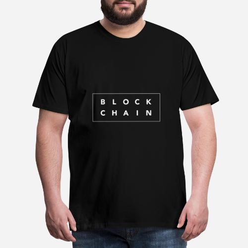 Blockchain word square - Herre premium T-shirt