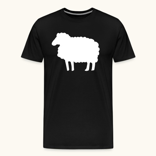 Farbe anpassbar Lustiges Schaf Silhouette Geschenk - Koszulka męska Premium