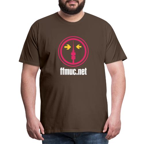 FFMUC Logo mit URL weiß - Männer Premium T-Shirt