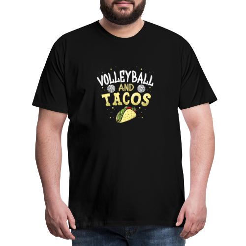 Volleyball and Tacos lustiges vintage Taco - Männer Premium T-Shirt
