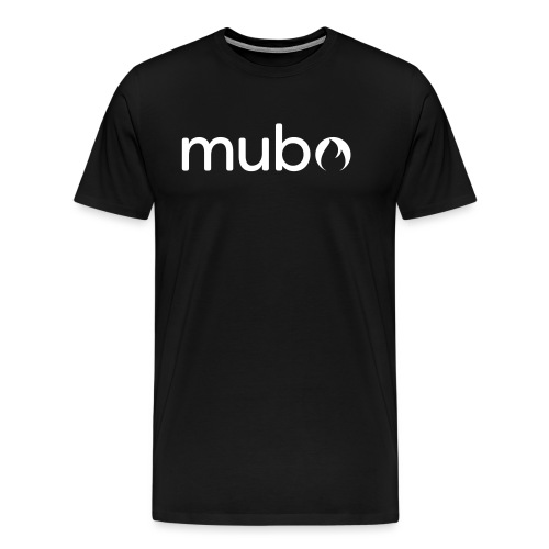 mubo logo Word White - Herre premium T-shirt