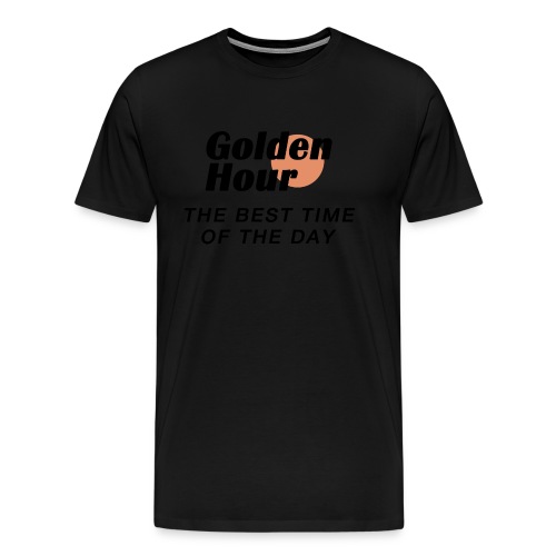 Golden Hour logo & slogan - Men's Premium T-Shirt