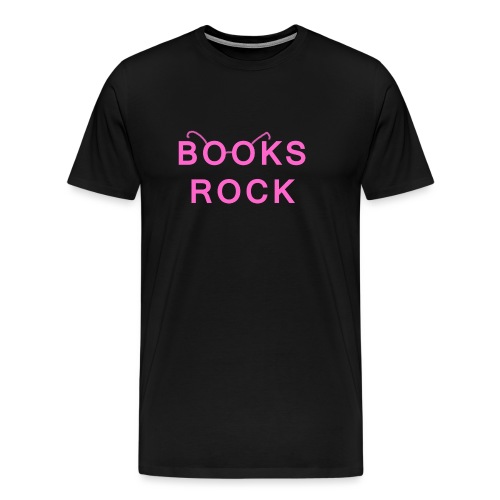 Books Rock Pink - Men's Premium T-Shirt