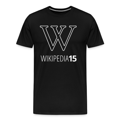 W, rak, svart - Premium-T-shirt herr
