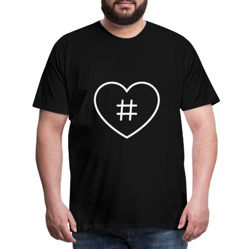Hashtag Herz - Männer Premium T-Shirt