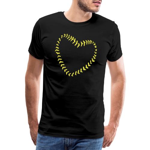 2581172 1029128891 Baseball hjertet af sømme - Herre premium T-shirt
