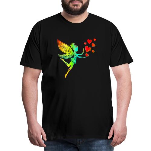Fee Elfe Herzen Valentinstag Geschenkidee Liebe - Männer Premium T-Shirt