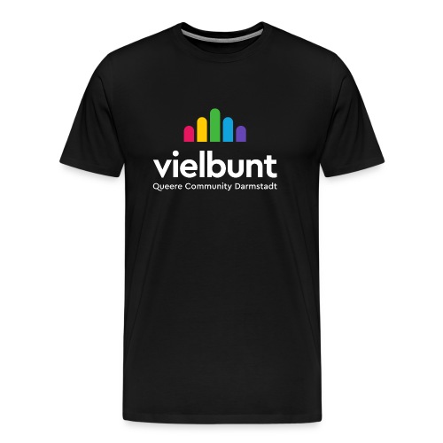 vielbunt Logo weiß mit Claim - Männer Premium T-Shirt