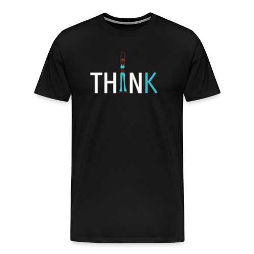 Slim, fit and thin, think being thin and healthy - Men's Premium T-Shirt