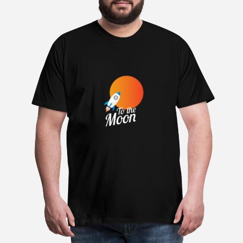 Til månen - Orange - Herre premium T-shirt
