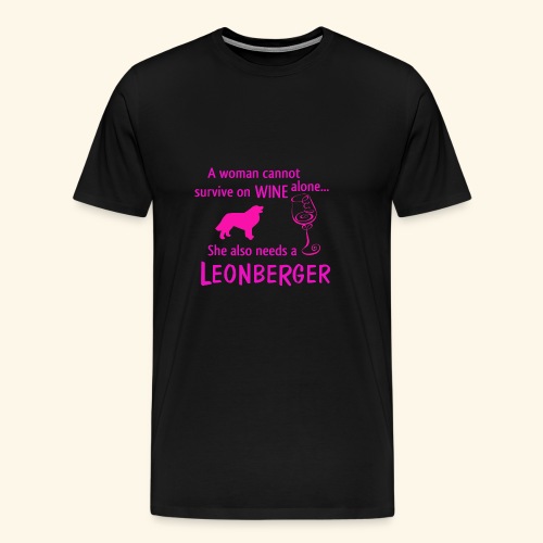 Wine&Leonberger - Premium-T-shirt herr