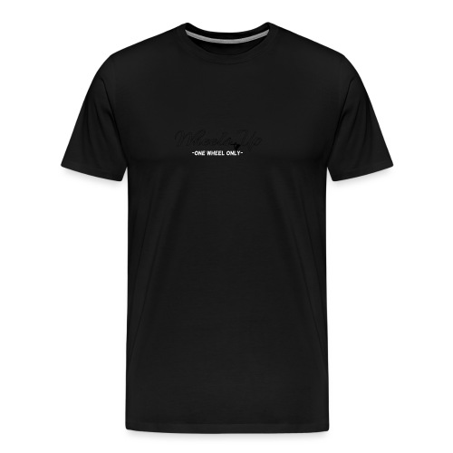 wheels up black figure - Men's Premium T-Shirt