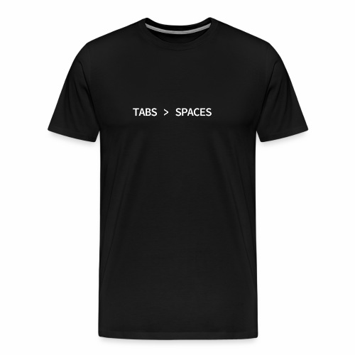 Tabs vs Spaces - Programmer's Tee - Men's Premium T-Shirt