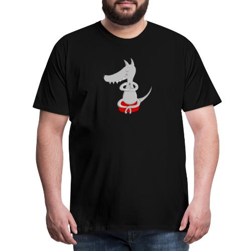 Wolf in tiefer Meditation - Männer Premium T-Shirt