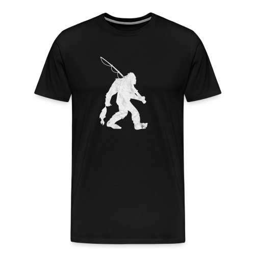 Bigfoot Sasquatch Yeti Wilder Mann Angel Angeln - Männer Premium T-Shirt