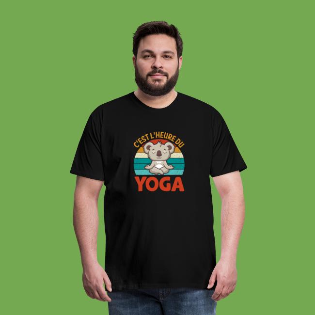 T-shirt c'est l'heure du yoga koala