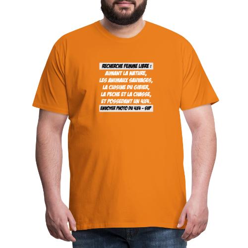recherche femme libre v2 gris - T-shirt Premium Homme
