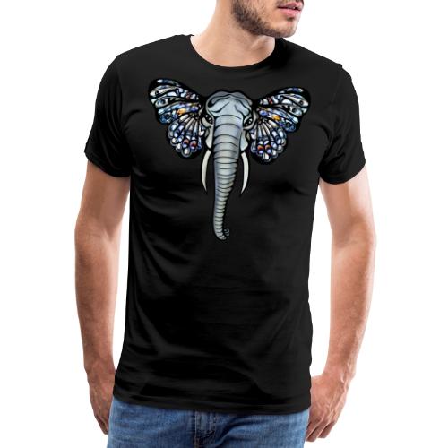 Elefant mit Schmetterling Ohren, Afrika, Safari - Männer Premium T-Shirt