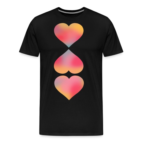 3 Herzen bunt - Männer Premium T-Shirt