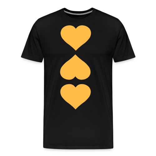 3 Herzen gelb - Männer Premium T-Shirt