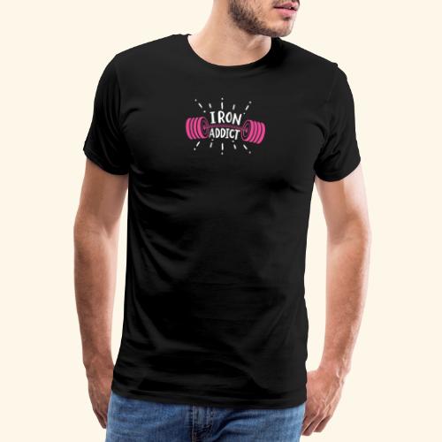 VSK Lustiges GYM Shirt Iron Addict - Männer Premium T-Shirt
