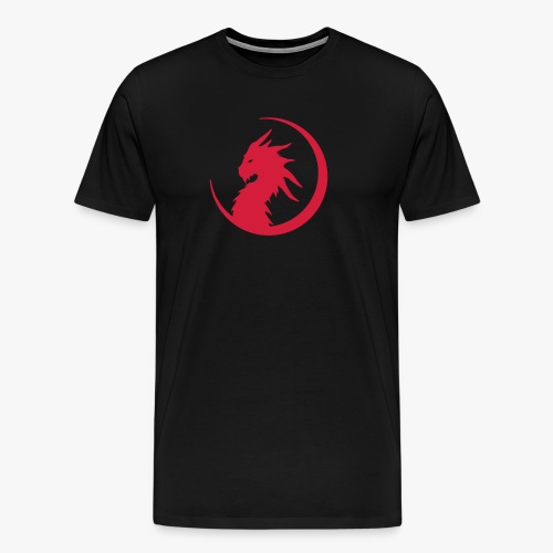 Dragon Moon Silhouette - Herre premium T-shirt