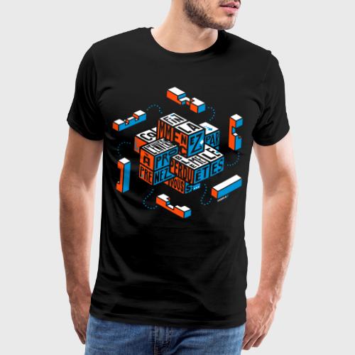 Casse-tête typographique - T-shirt Premium Homme