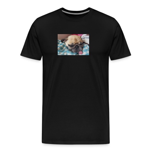 Hund med tungan ute - Premium-T-shirt herr