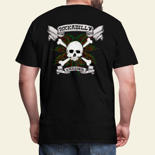 Rockabilly Raredog Skull - Herre premium T-shirt