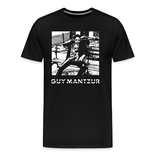 front2_guy_on_bench_logo- - Men's Premium T-Shirt