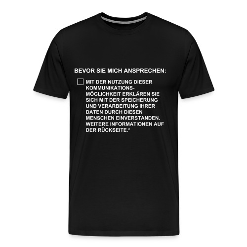 dsgvo checkbox png - Männer Premium T-Shirt