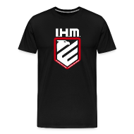 IHM Logo mit Schriftzug und Anker weiß - Männer Premium T-Shirt