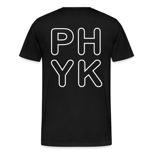 PHYK selkäpainatus - Miesten premium t-paita