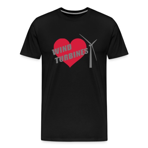 wind turbine grey - Men's Premium T-Shirt