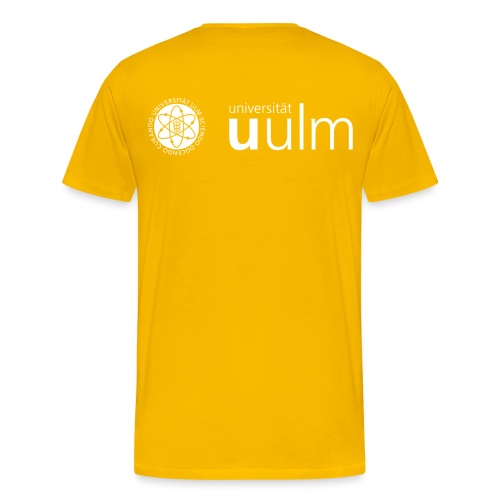 Logo weiss (Druck nur auf Rücken & Poloshirt) - Männer Premium T-Shirt