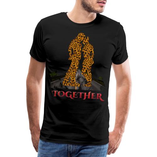 Together leopard - crocodile red color - T-shirt Premium Homme