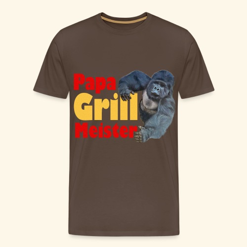 Papa Grillmeister Gorilla Sommer Grill Party - Männer Premium T-Shirt