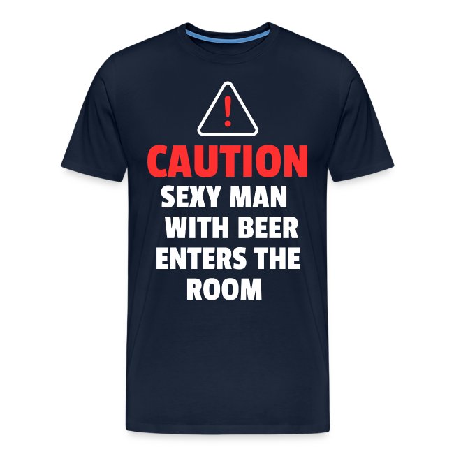 Sexy Man with beer enters the room