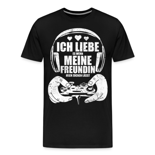 Ich liebe meine Freundin Gamer Gaming - Männer Premium T-Shirt