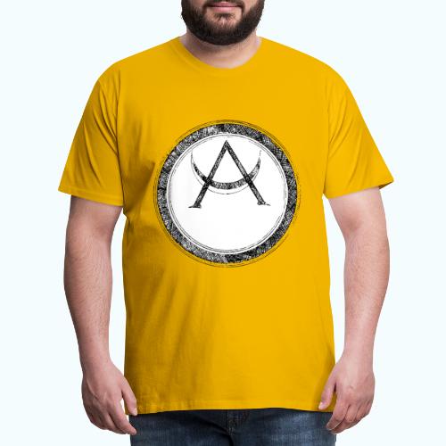 Mystic motif with sun and circle geometric - Men's Premium T-Shirt