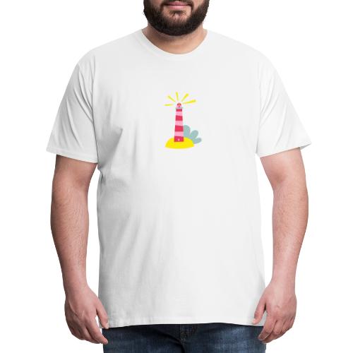 Rosaroter Leuchtturm - Männer Premium T-Shirt