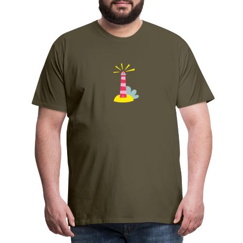 Rosaroter Leuchtturm - Männer Premium T-Shirt