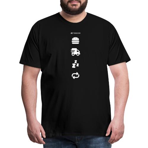 Eat haul sleep repeat graphic - Männer Premium T-Shirt