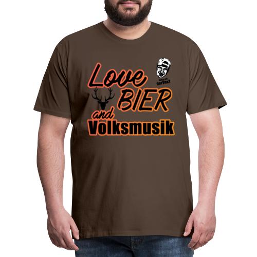 LoveBierVolksmusik - Männer Premium T-Shirt