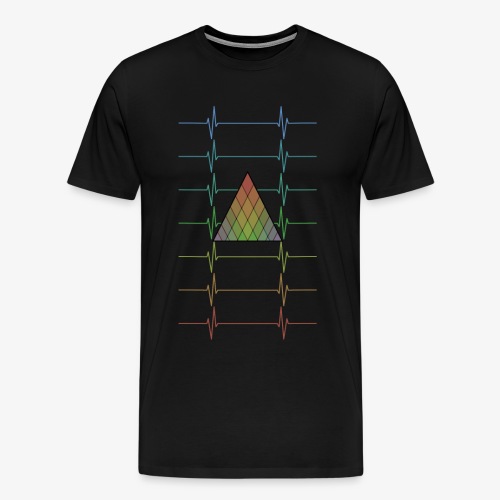 Geometric Heartbeats - Mannen Premium T-shirt