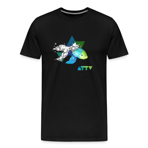 Fisch gezeichnet | Collection 3 | AquaTerraTV - Männer Premium T-Shirt
