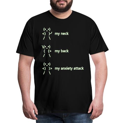 neck back anxiety attack - Men's Premium T-Shirt