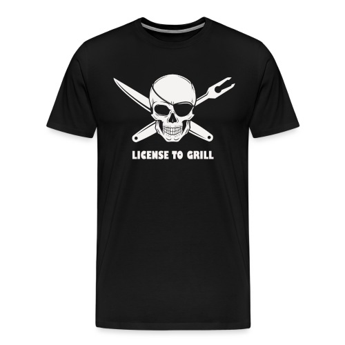 Skull License to grill - Männer Premium T-Shirt