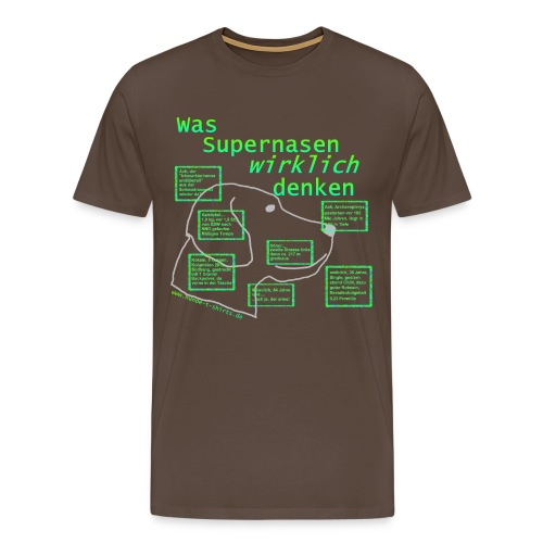 Supernasen in Grau - Männer Premium T-Shirt