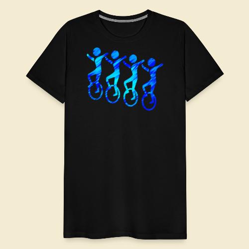 Einrad | 4er Einrad blau - Männer Premium T-Shirt